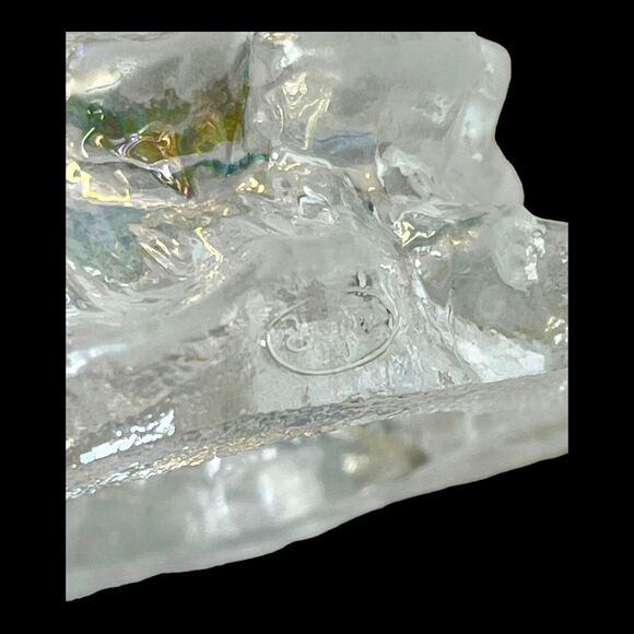 American Fenton Glass CHRISTMAS TREE Medium 4" Iridescent Color Gloss White VTG - Picture 4 of 7